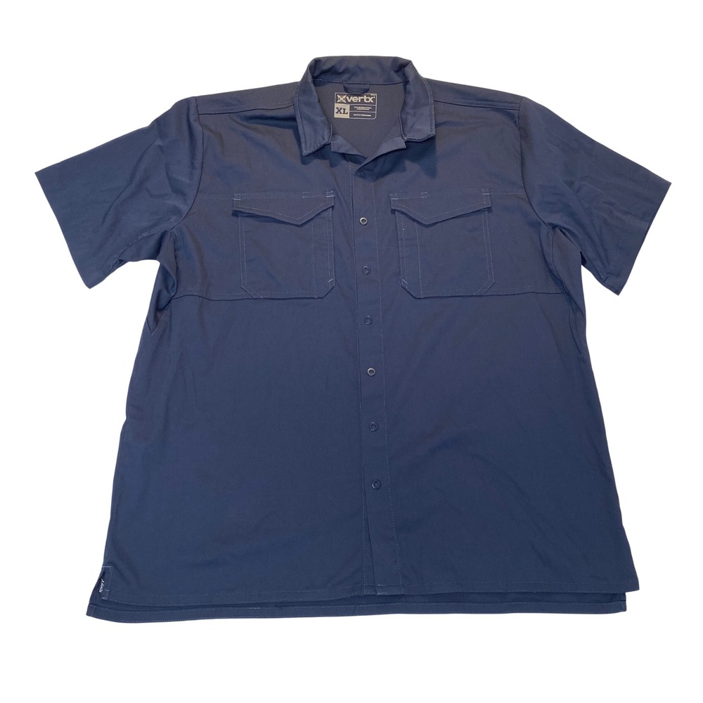 Vertx Mens Tactical Short Sleeve Shirt Navy Blue XL VTX1470SS Stretch Twill